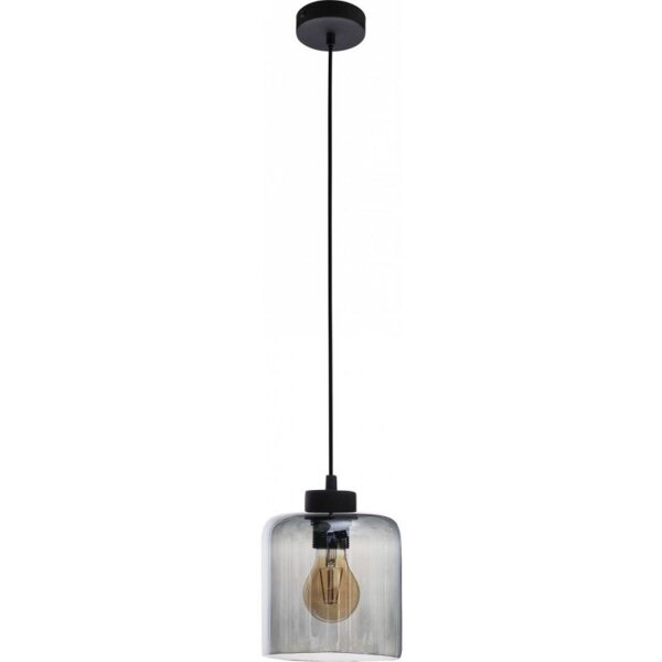 Hängelampe in Graphit Glas Esstisch Lampe ATIRI