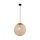 Pendelleuchte Glas Schirm in Bernstein Gold E27 Esstisch