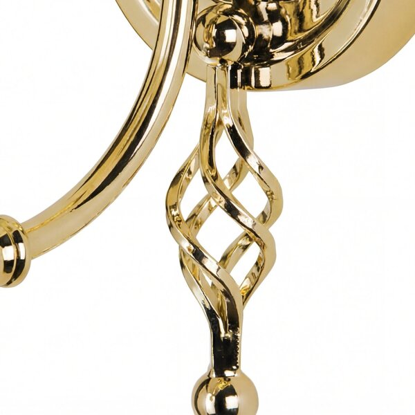 Premium Wandleuchte Glas Kristall E14 Klassisch Messing