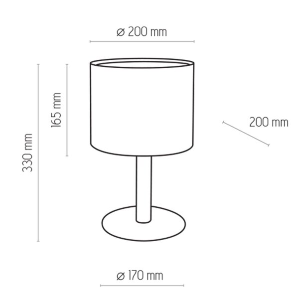 Tischleuchte in Graphit Holz SEYA Wohnzimmer Lampe