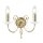 Designer Wandleuchte Messing Glas Kristall E14 B:32 cm