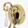 Designer Wandleuchte Messing Glas Kristall E14 B:32 cm