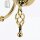 Designer Wandleuchte Messing Glas Kristall E14 B:32 cm