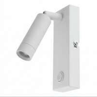 Praktischer LED Wandstrahler Weiß Leselicht Bett