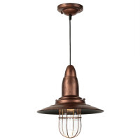 Moderne Pendelleuchte FISHERMAN in Kupfer Antik