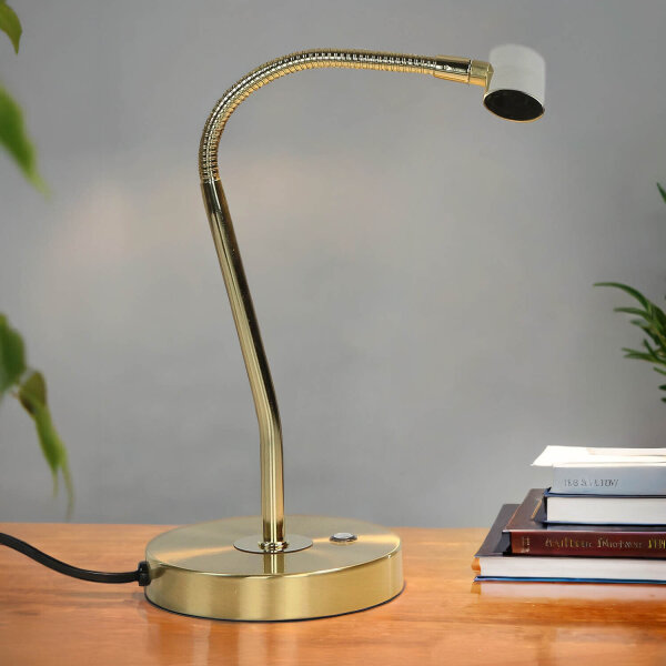 LED Tischleuchte Messing Matt