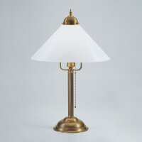 Jugendstil Tischleuchte V4 Echtmessing Zug