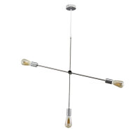 Metall Pendelleuchte in Nickel Retro verstellbar