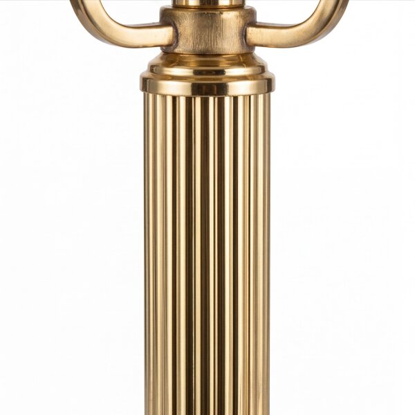 Jugendstil Tischleuchte poliertes Messing Z1