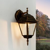 Rustikale Au&szlig;enwandleuchte in Schwarz Kupfer TIROL