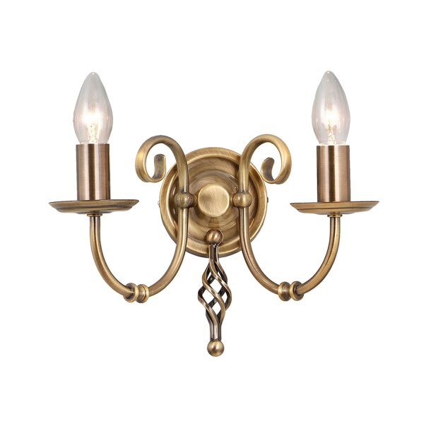 Premium Wandleuchte Messing Antik Metall E14 B:30 cm