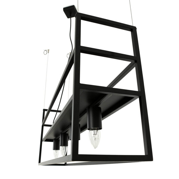 Hängelampe Schweberegal B: 102 cm 4x E27 Metall