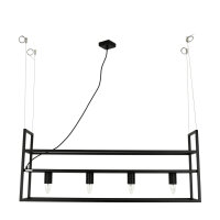 Hängelampe Schweberegal B: 102 cm 4x E27 Metall