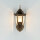 Außenwandlampe LYON Schwarz Kupfer E27 Rustikal
