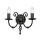Stilvolle Wandlampe Metall Schwarz rustikales Design