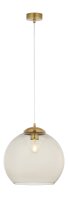 Retro H&auml;ngelampe Metall Glas E27 elegant BIDINA