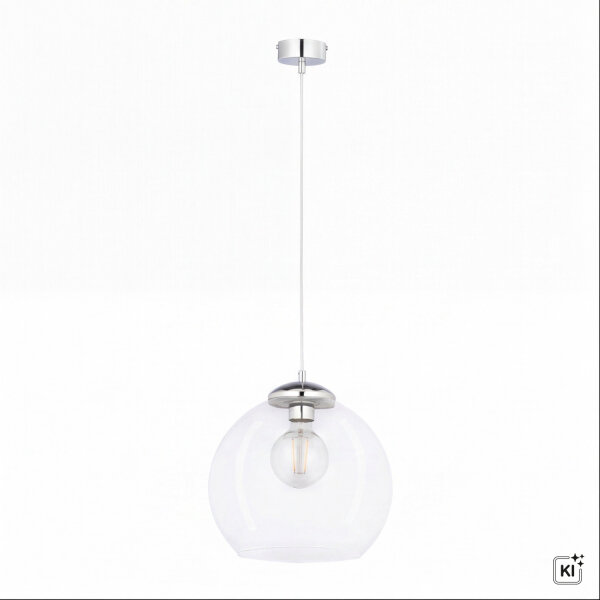 Pendelleuchte Metall Glas Kugel Ø29cm E27 stilvoll