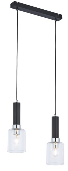 Lange Hängelampe Metall Glas L:44cm verstellbar
