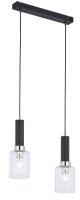 Lange H&auml;ngelampe Metall Glas L:44cm verstellbar