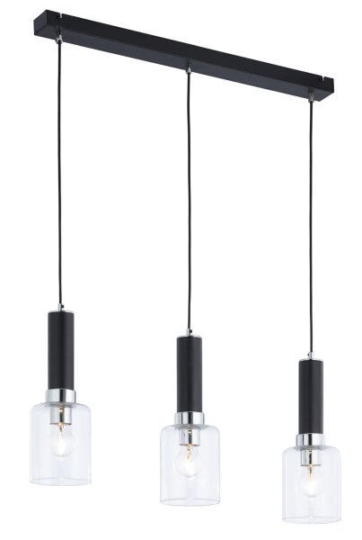 Moderne Hängelampe in Schwarz Chrom E27 flexibel
