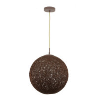 Pendelleuchte Kugel Geflecht Braun rund Ø 39 cm...