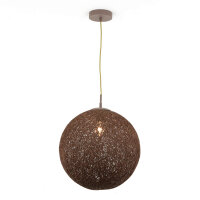 Pendelleuchte Kugel Geflecht Braun rund Ø 39 cm...