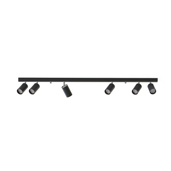 XXL Deckenstrahler Schwarz 119 cm lang 6x GU10 Metall