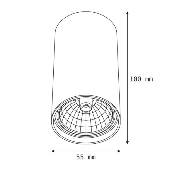 Weiße Spot Lampe GU10 klein Ø5,5cm Decke EYE