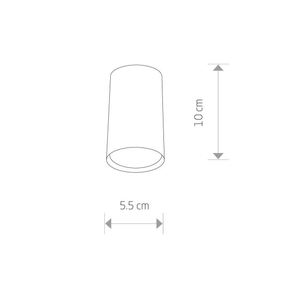 Weiße Spot Lampe GU10 klein Ø5,5cm Decke EYE