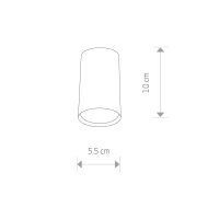 Weiße Spot Lampe GU10 klein Ø5,5cm Decke EYE