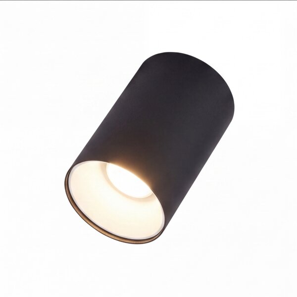Schmaler Deckenspot rund Modern Metall Ø13cm E27 Schwarz