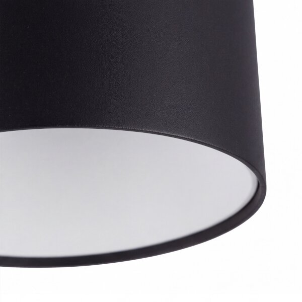 Schmaler Deckenspot rund Modern Metall Ø13cm E27 Schwarz
