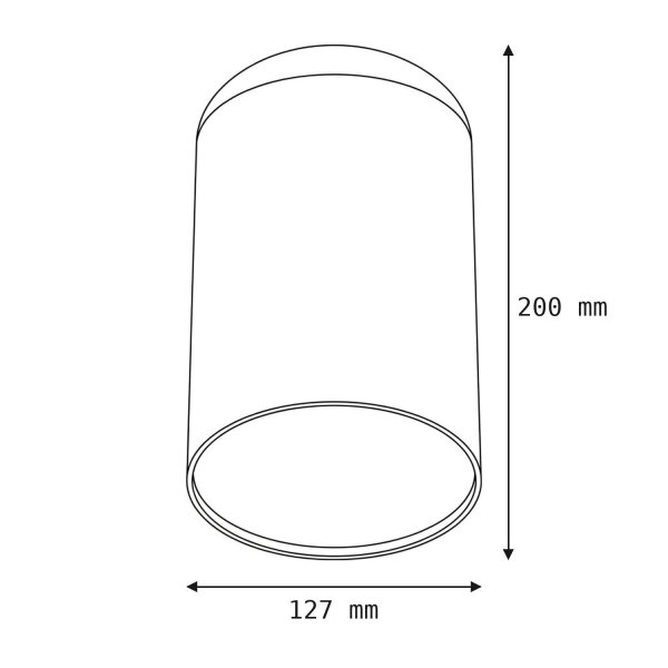 Schmaler Deckenspot rund Modern Metall Ø13cm E27 Schwarz