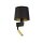 Wandleuchte mit Schalter Lesearm Schwarz Gold Modern