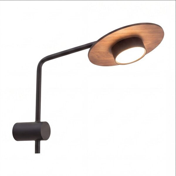 Verstellbare Wandlampe Metall Holz H:38cm groß GX53