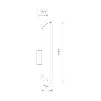 Wandleuchte innen Messing Metall H:33cm 2x GU10 Up Down