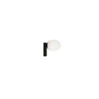 Kleine Wandlampe innen Glas Schirm H:19cm IP44 Schwarz