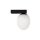 Kleine Wandlampe innen Glas Schirm H:19cm IP44 Schwarz