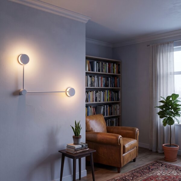 Weiße Wandlampe ONORA Metall indirektes Licht 2x GX53