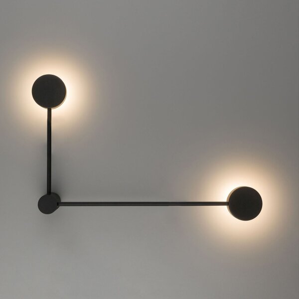 Schwarze Wandlampe Modern 32,5x52cm flach 2x GX53
