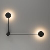 Schwarze Wandlampe Modern 32,5x52cm flach 2x GX53