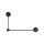 Schwarze Wandlampe Modern 32,5x52cm flach 2x GX53