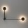 Schwarze Wandlampe Modern 32,5x52cm flach 2x GX53