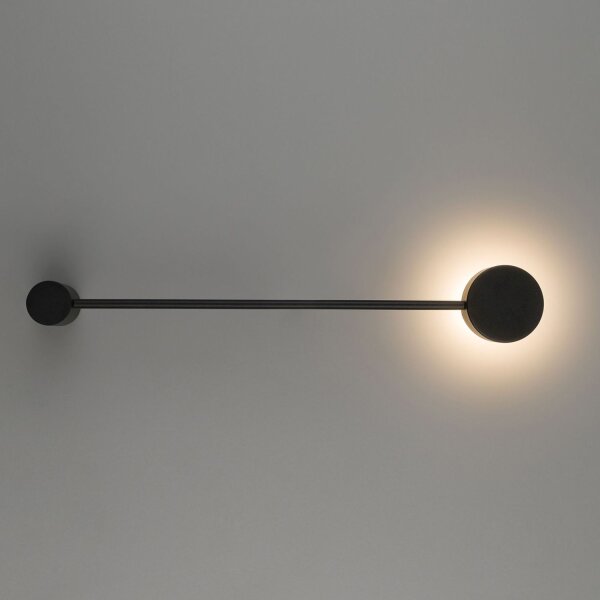 Schwarze Wandlampe ONORA Metall indirektes Licht 52cm