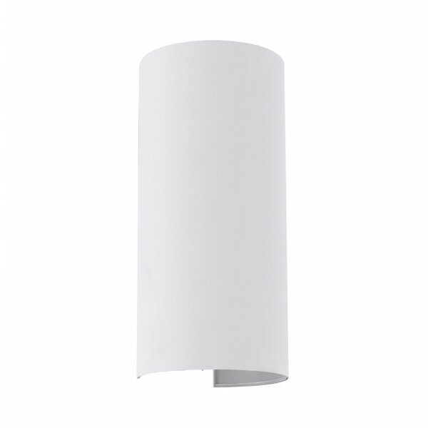 Applique murale résidentielle Blanc H:35cm étroit E27 semi-circulaire