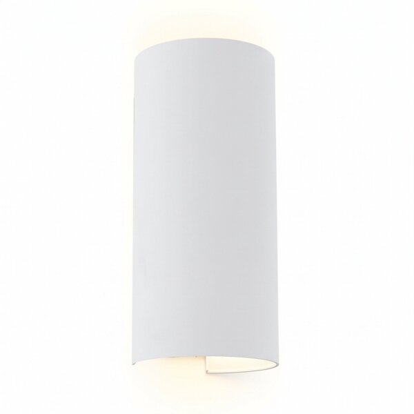 Applique murale résidentielle Blanc H:35cm étroit E27 semi-circulaire