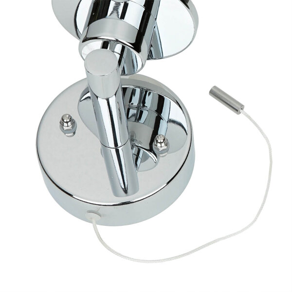 Kleine Wandlampe mit Schalter Glasschirm IP44 H:17cm