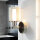 Kleine Wandlampe mit Schalter Glasschirm IP44 H:17cm