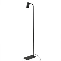 Verstellbare Stehlampe Wohnzimmer Schwarz Metall 124cm