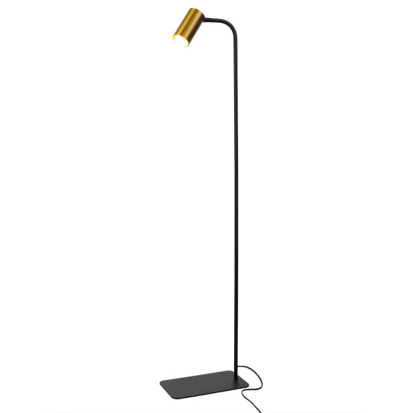 Stehlampe Messing Schirm 124cm Modern flexibel GU10